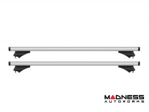 FIAT 500X Roof Rack Cross Bars - for models w/ factory roof rails - Silver (2016-2023)